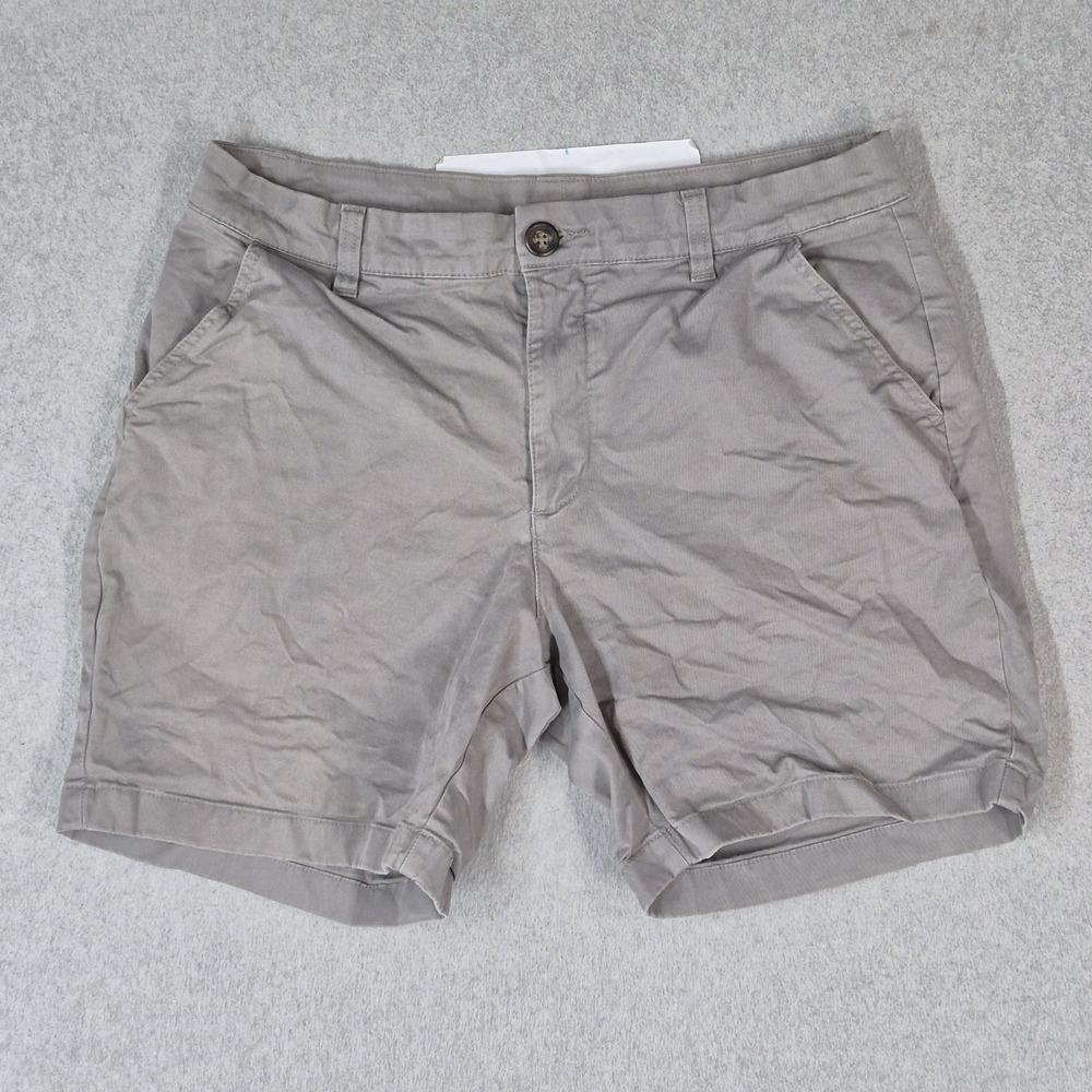 Chubbies Men Shorts 32 Gray Chino Everywhere Casual Twill 6" Inseam Logo Stretch